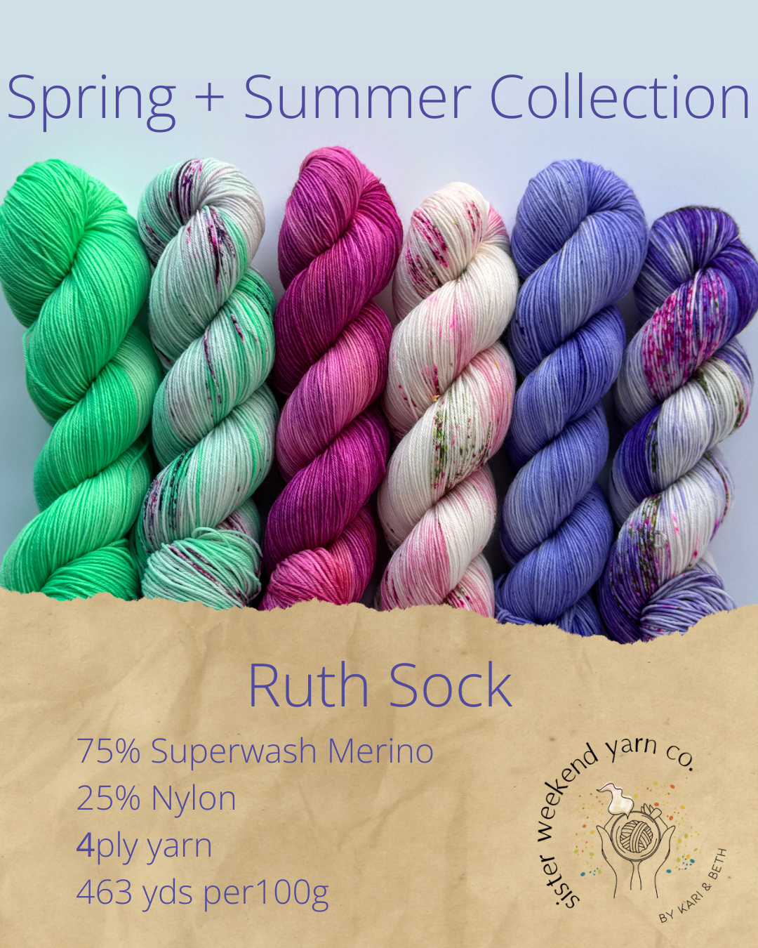 Spring + Summer Collection: Full Skeins (Dyed to Order)