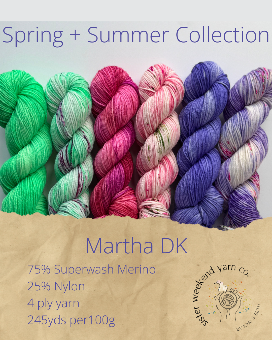 Spring + Summer Collection: Full Skeins (Dyed to Order)