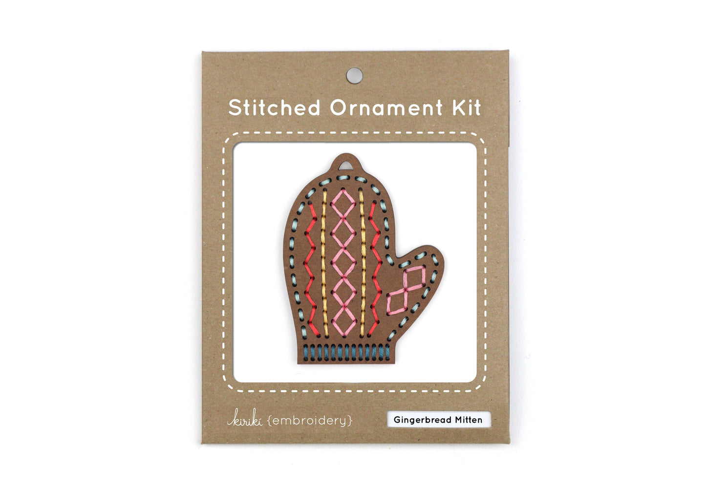 Gingerbread Mitten - DIY Stitched Ornament Kit