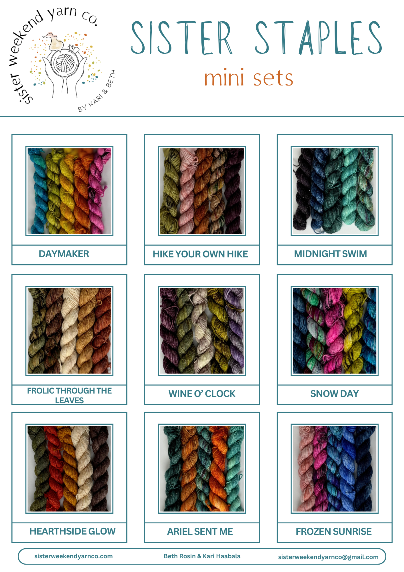 Wholesale Yarn Order - Dyed to order - Mini Sets