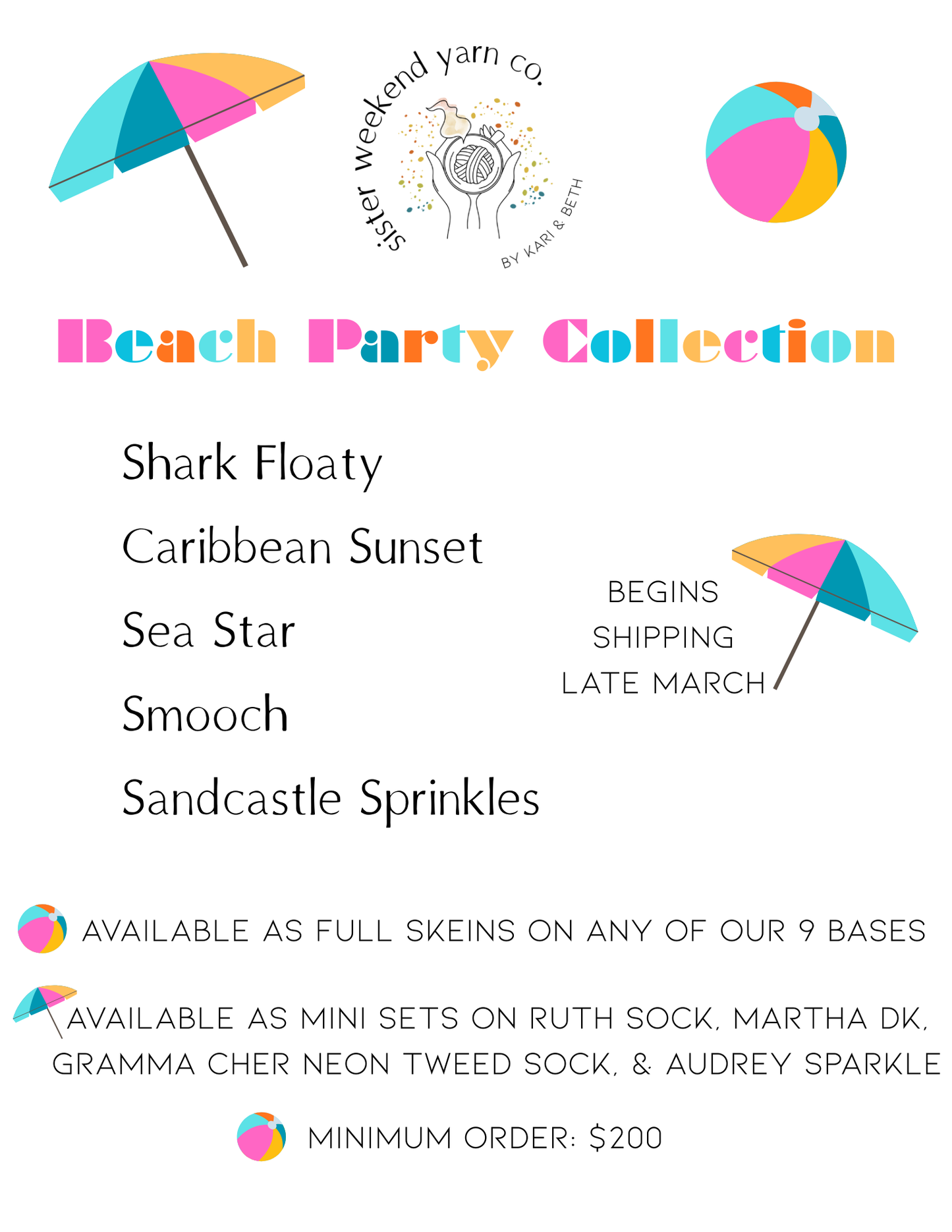 Beach Party Collection: Mini Sets (WHOLESALE ONLY)