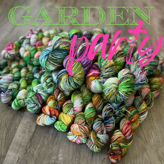 Garden Party on Martha DK Halvsies( 50g Skeins)